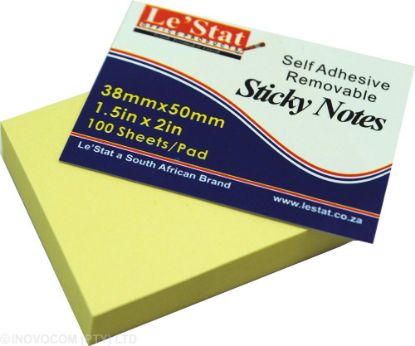 Picture of Le'Stat 38X50 Sticky Note Yellow